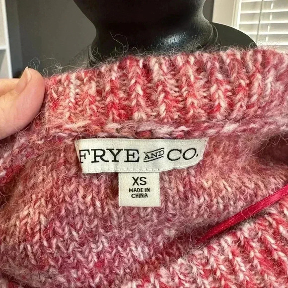 Frye and Co Sweater Womens XS Orange Pink Ombre Fringe LS Western Boho NWT - Picture 9 of 10